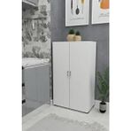 IRMAK DÜNYASI Irmak Modern 2 Kapılı Çok Amaçlı Dolap Beyaz Suntalam Malzeme 110 cm Yükseklik 59 cm Genişlik