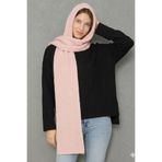Irmak Kerekli Kadın Yumuşak Dokulu Kapşonlu Atkı Selanik Örgü Kapşonlu Şal 13038 Pembe