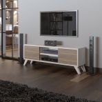 Irmak Mobilya Televizyon Sehpası Tv Ünitesi Cordoba Beyazi Mini Tv Sehpası Ceviz Meşe