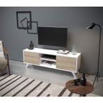Irmak Mobilya TV Sehpası Tv ünitesi Cordoba Beyaz yaşam ünitesi duvar ünitesi mini tv sehpası ceviz meşe