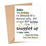IrmaShops Babbo - Love From The Bump Doğum Günü Kartı - Next Birthday I'll Be Snuggled Up in Your Arms - Babbo To Be Card - Bump Doğum Günü Kartları - Babbo Bday Kartları - Özel Baba
