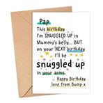 IrmaShops Pap - Love From The Bump Doğum Günü Kartı - Next Birthday I'll Be Snuggled Up in Your Arms - Pap To Be Card - Bump Doğum Günü Kartları - Pap Bday Kartları - Özel Baba