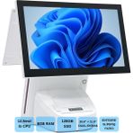 Iromx BP-1215W11 I5 12.gen 8gb 256GB 15.6+11.6’’ Wıfı/dahili Slip Yazıcılı Beyaz Endüstriyel Pos Pc