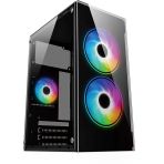 Iromx BTX-B350G 350W 2X12 cm Rgb Fan Atx 1xusb2.0/1xusb3.0 Siyah Mını Gamıng Kasa