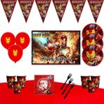 Iron Man Afişli Lüx Marvel Demir Adam Ironman Doğum Günü Parti Süsleri Süsleme Seti - 8 KİŞİLİK