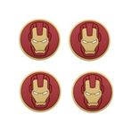 Iron-Man Desenli Xbox One S/one X/xbox E/xbox 360 Analog Koruyucu Silikon Pad - Kırmızı - Sarı