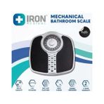 IRON Mekanik Banyo Tartısı Baskül Çelik Malzeme ile Dayanıklı ve Kaymaz Taban Tasarımı