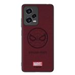 IRON SPIDER Xiaomi Redmi Note 12 Pro+ Plus 5G için Kılıf, Süper Kahraman Karakteriyle Uyumlu Xiaomi Redmi Note 12 Pro+ Plus Deri Kılıf Şarap KIRMIZISI (Örümcek)