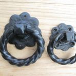 Ironmongery World® Heavy Duty dökme demir Gate Abschirmklappen halka Pull Griffe döndürülmüş halat tasarım