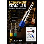 IRONSTAR 1 adet 6.35mm Mono Jak / 6.35 Mono Erkek Jak / Gitar Jak Fişi 6.35mm / Mono Ses Jakı 6.35 / 6.3mm Mono Jack Konnektör / Lehimlenebilir Mono Jak / Amfi Gitar Jak Fişi / 6.35mm TS Mono Plug
