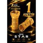 IRONSTAR 1 ADET Gold F uydu konnektörü / RG6 F konnektör / çanak anten bağlantı / RG6 uydu kablo konnektörü / Koaksiyel kablo ucu / Uydu anten kablosu F /konnektör-kornektör-jak-bağlantı aparatı-gold
