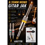 IRONSTAR 1 adet yaylı 6.35mm Mono Jak / 6.35 Mono Erkek Jak / Gitar Jak Fişi 6.35mm / Mono Ses Jakı 6.35 / 6.3mm Mono Jack Konnektör / Lehimlenebilir Mono Jak / Amfi Gitar Jak Fişi / 6.35mm TS Mono Plug