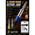 IRONSTAR 2 adet 6.35mm Mono Jak / 6.35 Mono Erkek Jak / Gitar Jak Fişi 6.35mm / Mono Ses Jakı 6.35 / 6.3mm Mono Jack Konnektör / Lehimlenebilir Mono Jak / Amfi Gitar Jak Fişi / 6.35mm TS Mono Plug