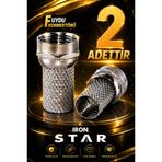 IRONSTAR 2 ADET F uydu konnektörü / RG6 F konnektör / çanak anten bağlantı / RG6 uydu kablo konnektörü / Koaksiyel kablo ucu / Uydu anten kablosu F /konnektör-kornektör-jak-bağlantı aparatı