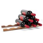 Ironwood Gourmet Kompakt Ahşap Şarap Rafı Şişe Tutucu, 48,26 cm U x 2,54 cm G, Doğal Akasya Ağacı