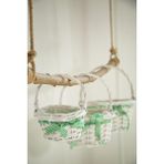 Irya 3'lü Hasır Sepet Beyaz - 24x25x27