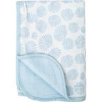 İrya Bebe Marin Seashell Müslin Bebek Battaniyesi Mavi 120x120 cm - 120 x 120 cm
