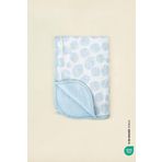 İrya Bebe Marin Seashell Müslin Bebek Battaniyesi Mavi 120x120 cm