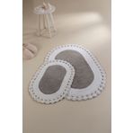 İrya Bianca %100 Pamuk Banyo Paspası Gri 40x60+60x90