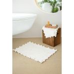 İrya Ekru Banyo Paspası 40X60+60X90 El Yapımı Doğal Zarafet ve Yumuşaklık