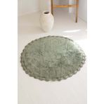 İrya Luna Yuvarlak Banyo Paspası %100 Pamuk 90x90 Haki