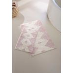 Irya Mistic 2’li Takım Banyo Paspası %100 Pamuk 40x60 + 60x90 Pembe - Pudra