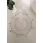 İrya Olivid %100 Pamuk Yuvarlak Banyo Paspası Bej 100x100