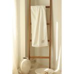 İrya Sedef Bambu Nakışlı Banyo Havlusu 70X140 cm - 70 x 140 cm - Ekru