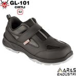 İş Ayakkabısı Kompozit Burunlu Cırtlı GL-101 S2 - Siyah - Gri