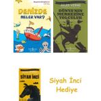 İş Bankası Kültür Yayınları Denizde Neler Var?: Boyama Kitaplarım 4-5 Yaş + Dünyanın Merkezine Yolculuk + Siyah Inci Hediye