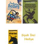 İş Bankası Kültür Yayınları Indiana Bones - Hazinenin Peşinde + Dünyanın Merkezine Yolculuk + Siyah Inci Hediye