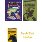 İş Bankası Kültür Yayınları Keşifler Atlası + Dünyanın Merkezine Yolculuk + Siyah Inci Hediye