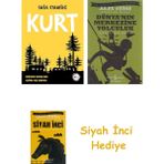 İş Bankası Kültür Yayınları Kurt + Dünyanın Merkezine Yolculuk + Siyah Inci Hediye