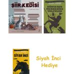 İş Bankası Kültür Yayınları Şiir Kedisi + Dünyanın Merkezine Yolculuk + Siyah Inci Hediye