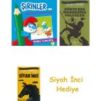 İş Bankası Kültür Yayınları Şirinler ile Hikayeli Boyama Kitabı - Sihirli Yumurta + Dünyanın Merkezine Yolculuk + Siyah Inci Hediye