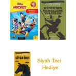 İş Bankası Kültür Yayınları Zihin Zıplatan Faaliyetler Disney Mickey ve Çılgın Yarışçılar + Dünyanın Merkezine Yolculuk + Siyah Inci Hediye