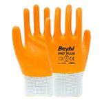 İş Eldiveni Beybi PN7+ Polyester Nitril Eldiven - Sarı - XL