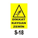 Iş Güvenliği Pvc Dekota Uyarı - Ikaz Levhası Dikkat Kaygan Zemin