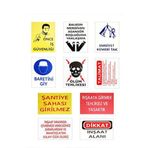 İş Güvenliği Uyarı Levha Seti 10 Parça