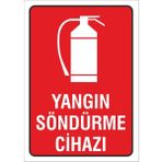 Iş Güvenliği Uyarı Levhası 17X24 Cm. (Yangın Söndürme Cihazı) (D-1724-001)