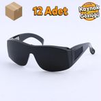 Is Guvenlik Gozlugu Kaynak Gozlugu Koruyucu Toz Gozlukleri Korumali Gozluk Siyah 12 Adet