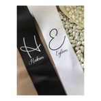 İsabella Accessories Takı Kurdelesi Siyah Beyaz 6 CM GENİŞLİK Gelin Damat Takı Kurdelesi