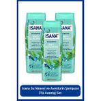 Isana 3'lü Avantaj Set Kepekli Saçlar İçin Su Nanesi ve Aventurin Şampuan Dermatolojik Onaylı