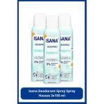 ISANA Deodorant Sprey Hassas 3x150 ml