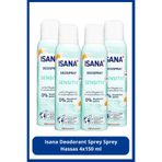 ISANA Deodorant Sprey Hassas 4x150 ml