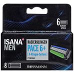 Isana Men 8'li Kartuş Pace 6 6 Bıçaklı Sistem İçin Tıraş Makinası Yedek