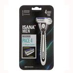 Isana Men Krom ve Teflon Kaplı Oynar Başlı Hassas Ciltler İçin Tıraş Bıçağı