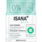 Isana Pure 24 Saat Etkili Vegan Nemlendirici Krem - Niasinamid, B3, B5 ve E Vitamini İçeren, Parfüm ve Silikon İçermeyen, 50 ml