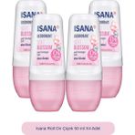 Isana Roll On 50 ml Çiçeksi Koku 4 Parça Unisex Kullanıcılar İçin Alkol İçermeyen Deodorant