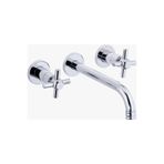 İSAOĞLU YAPI Ankastre Lavabo Bataryası, Duvardan, Vintage Armatür, Silver Gümüş